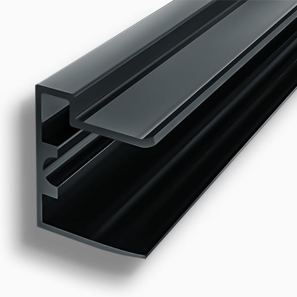Alu U-Profil 16 mm anthrazit mit Tropfkante
