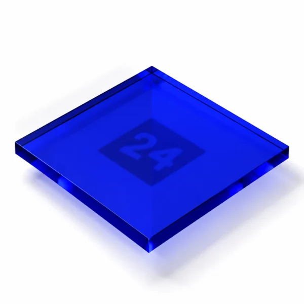 DEGLAS® GS Acrylglas Blau Typ 4300, 3 mm – gegossenes PMMA, ca. 5 % Lichtdurchlässigkeit, witterungs- & alterungsbeständig