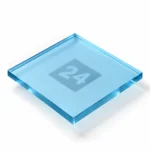 DEGLAS® GS Acrylglas Blau 4316 – gegossenes PMMA, transparent, ca. 64 % Lichtdurchlässigkeit