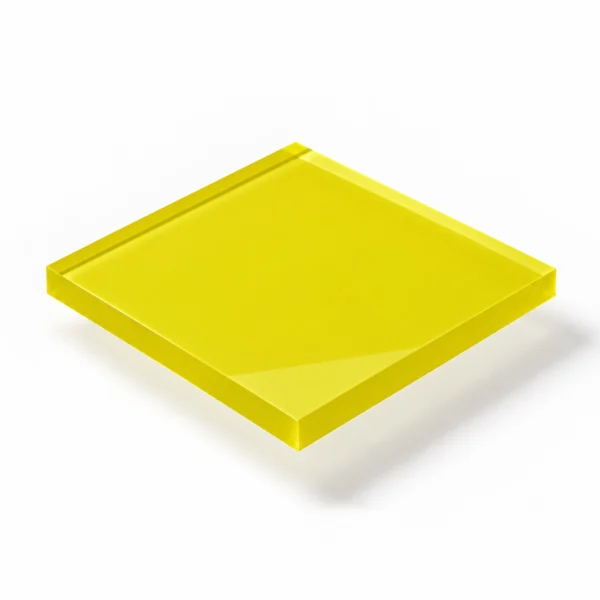 DEGLAS® GS Acrylglas Gelb Typ 4566 – gegossenes PMMA, transluzent, ca. 22 % Lichtdurchlässigkeit
