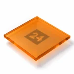 Acrylglas 3 mm orange Typ 4514 – DEGLAS® GS; transparent, ca. 39 % Lichtdurchlässigkeit