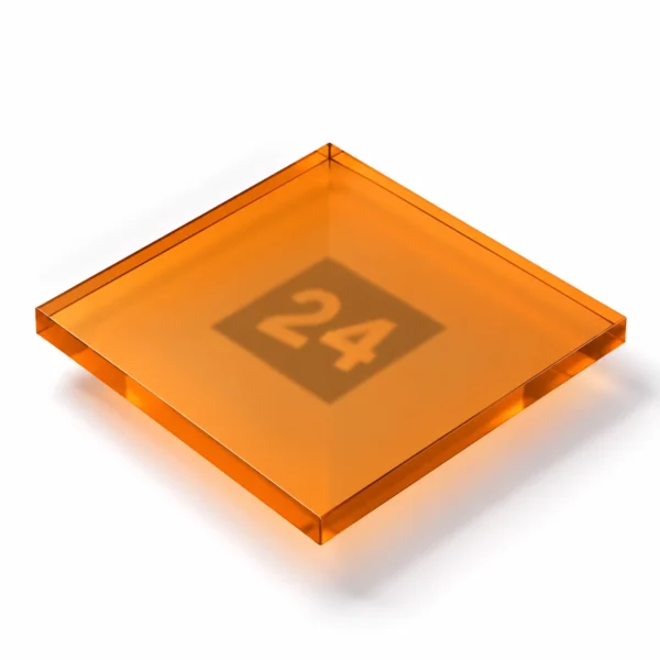 Acrylglas 3 mm orange Typ 4514 – DEGLAS® GS; transparent, ca. 39 % Lichtdurchlässigkeit