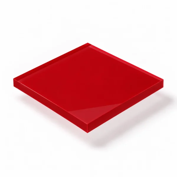 Acrylglas 3 mm rot Typ 4601 – DEGLAS® GS; transluzent, ca. 2 % Lichtdurchlässigkeit