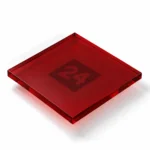 Acrylglas 3 mm rot Typ 4608 – DEGLAS® GS; transparent, ca. 4 % Lichtdurchlässigkeit