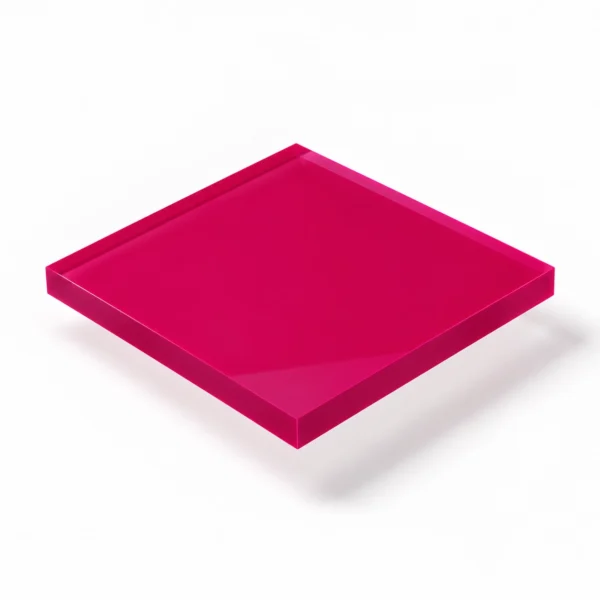 Acrylglas 3 mm rot Typ 4635 – DEGLAS® GS; transluzent, ca. 11 % Lichtdurchlässigkeit