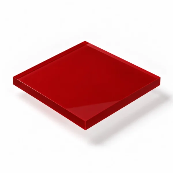Acrylglas 3 mm rot Typ 4655 – DEGLAS® GS; transluzent, ca. 6 % Lichtdurchlässigkeit