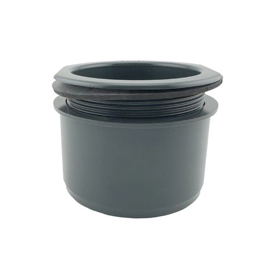 Ablaufstutzen PVC Anthrazit mit Dichtring DN75