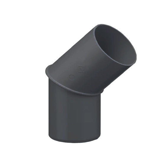 Rohrbogen PVC 45° Anthrazit DN75