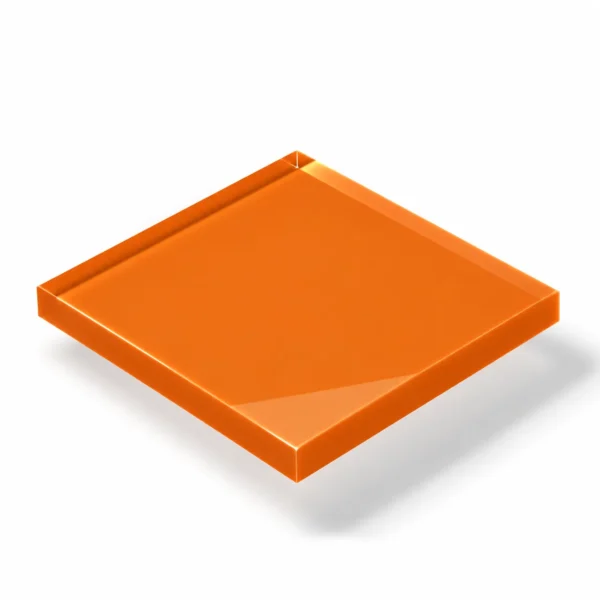 Acrylglas 3 mm orange Typ 70573 – DEGLAS® XT; transluzent, ca. 6 % Lichtdurchlässigkeit