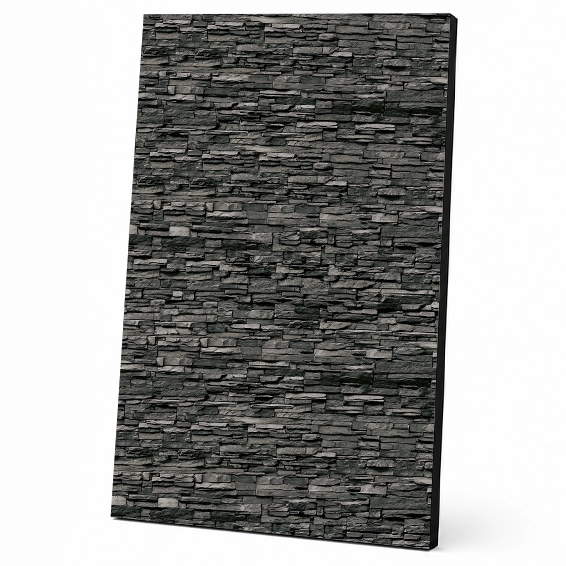 alucom-aluverbundplatte-design-interieur-bruchstein-dunkel-st Aluverbundplatte ALUCOM® Design Interieur 3 mm – Bruchstein Dunkel, Steinstruktur – Bild 1